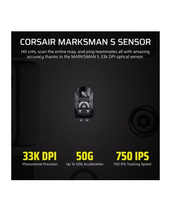 corsair Mysz bezprzewodowa Scimitar Elite Wireless SE Gun Metal 33000 DPI