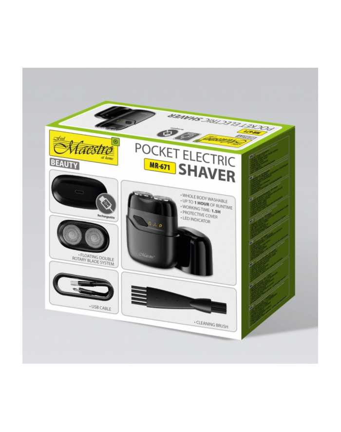 feel-maestro Golarka męska podróżna 2 głowice, USB  MR-671 główny