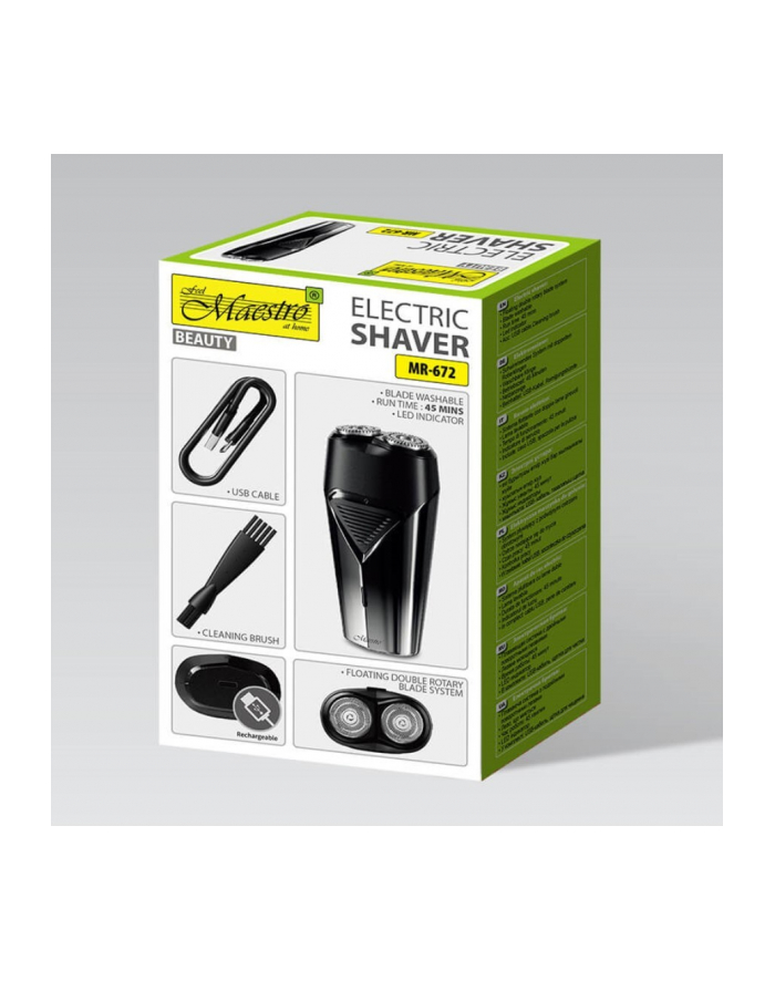 feel-maestro Golarka męska podróżna 2 głowice, USB  MR-672 główny