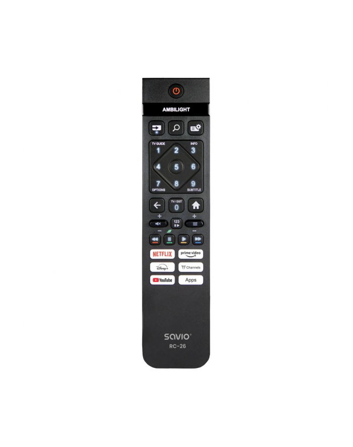 savio Pilot uniwersalny/zamiennik do TV PHILIPS - SMART TV RC-26 główny