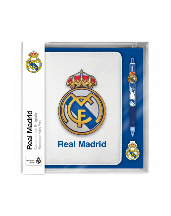 kids euroswan Zestaw notatnik z 10 kolorowym długopisem Real Madryt główny