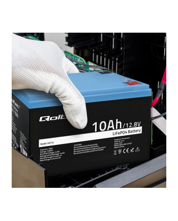 qoltec Akumulator LiFePO4 litowo-żelazowo-fosforanowy | 12.8V | 10Ah |  128Wh | BMS nr 1