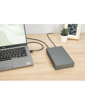 digitus Obudowa zewnętrzna USB 3.0 na dysk SSD/HDD 3.5' SATA III max. 16 TB z zasilaczem, aluminiowa nr 2