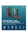 digitus Stacja dokująca USB-C 3.2 Gen2 dla dysków SSD M.2 Duo NVMe oraz SATA (max. 2x 4 TB) z czytnikiem kart SD-Express 7.1 (max. 2 TB), czarna - nr 25