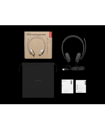 lenovo Zestaw słuchawkowy przewodowy VoIP 5000 4XD1R88995 nr 1