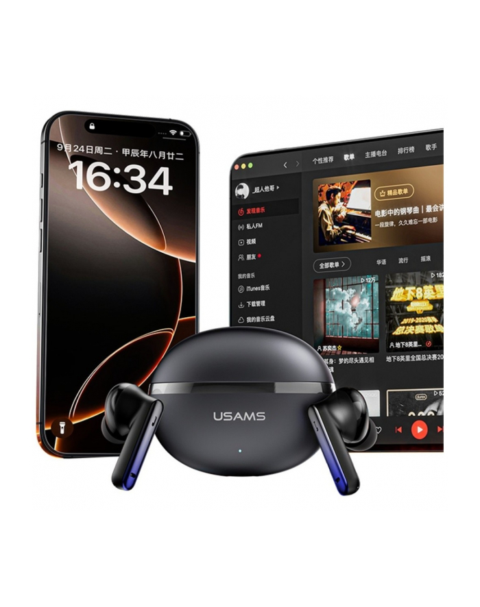 usams Słuchawki bluetooth TWS E02 ANC+ENC czarne główny