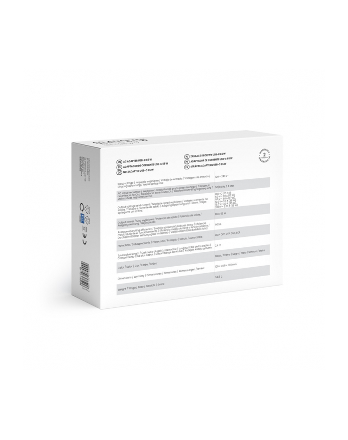 savio Zasilacz sieciowy USB-C 65W ZA-01 główny