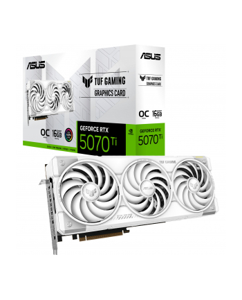 asus Karta graficzna GeForce RTX 5070Ti TUF GAMING OC WHITE GDDR7 256bit 3DP/2HDMI