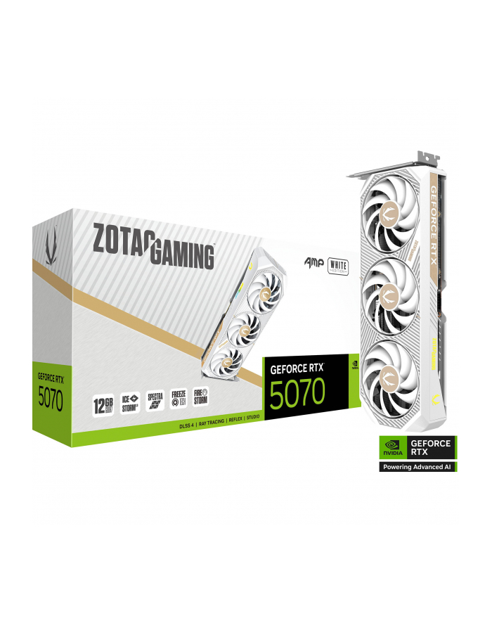 zotac Karta graficzna GeForce RTX 5070 AMP 12GB GDDR7 192bit 3DP/HDMI biała główny