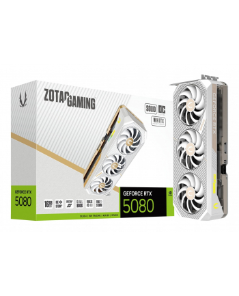 zotac Karta graficzna GeForce RTX 5080 SOLID OC 16GB GDDR7 256bit 3DP/HDMI biała nr 1