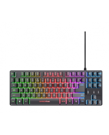 trust Podświetlana klawiatura gamingowa GTX 833 Thado TKL czarna nr 1