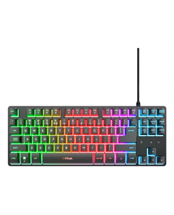 trust Podświetlana klawiatura gamingowa GTX 833 Thado TKL czarna nr 2