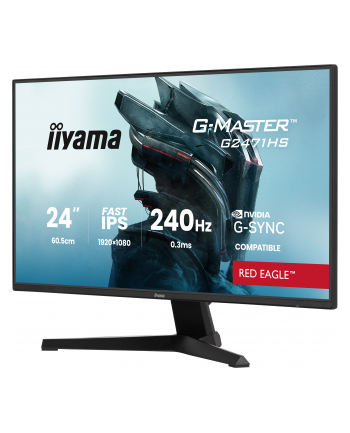 iiyama Monitor 23,8 cala G2471HS-B1 Fast IPS,FHD,240Hz,2xHDMI,DP, 350cd,     Adaptive G-SYNC - 1920 x 1080 @48-240Hz  DisplayPort Only nr 2