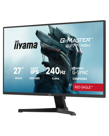 iiyama Monitor 27 '' G2771HSU-B1 0.4ms,Fast IPS,1xUSB 3.2, 1xUSB C,      240Hz, DP, 2xHDMI,  Adaptive G-SYNC - 1920 x 1080 @48-240Hz  DisplayPort Only