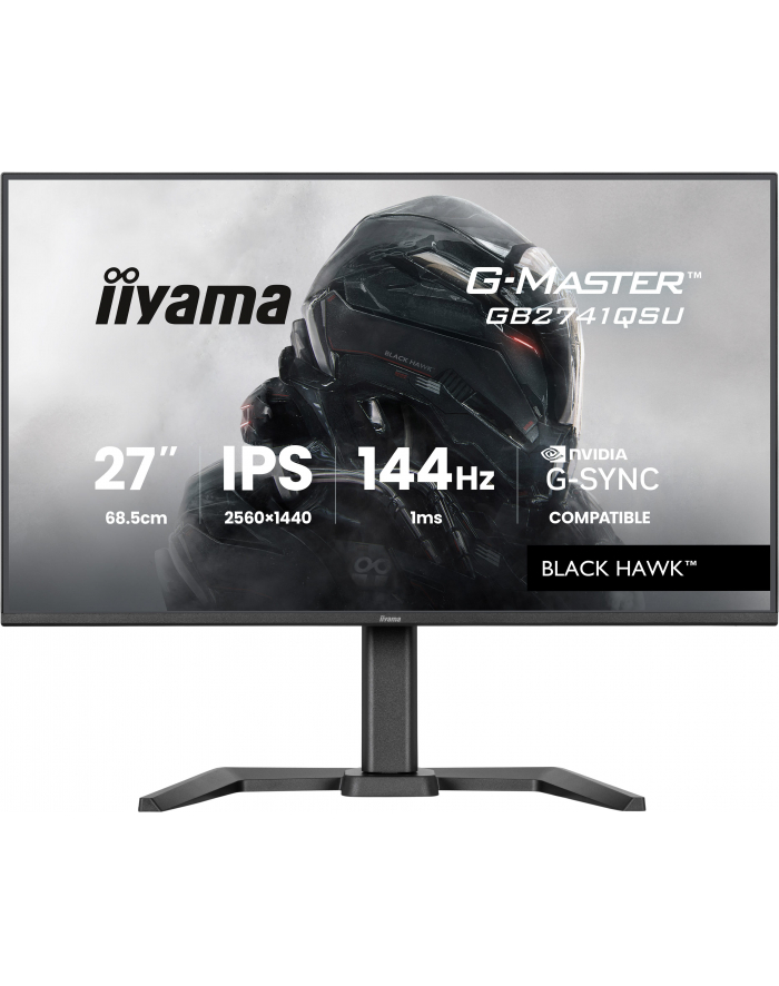 iiyama Monitor 27 '' GB2741QSU-B1 IPS,QHD,144Hz,1ms,2xUSB,                Adaptive G-SYNC,HDMI,DP,350cd, HAS (150) PIVOT główny