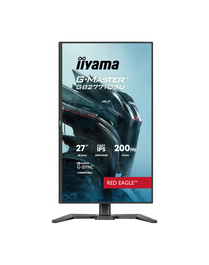 iiyama Monitor 27 '' GB2771QSU-B1 QHD,Fast IPS,200Hz,HAS (150) PIVOT,     2xUSB 3.2, 2xUSB C, 0,5ms, 2xHDMI, DP, 350cd główny