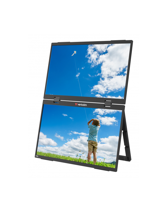 verbatim Monitor dotykowy DUAL Essentialis 2x 15,6  Full HD 60Hz główny