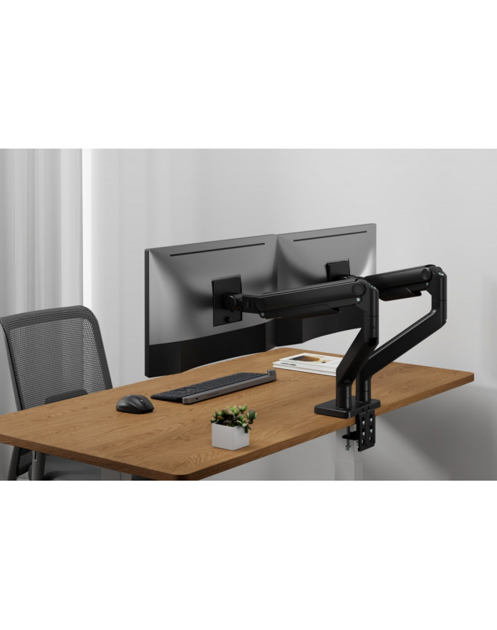 digitus Uchwyt biurkowy podwójny z zaciskiem i sprężyną mechaniczną 2x LCD max. 45' 2x 20kg, VESA: 75x75, 100x100 główny