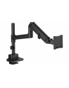 digitus Ramię biurkowe pojedyncze z zaciskiem i sprężyną gazową 1x LCD max. 57' 27kg, VESA: 75x75, 100x100, czarne - nr 1