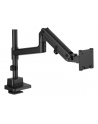 digitus Ramię biurkowe pojedyncze z zaciskiem i sprężyną gazową 1x LCD max. 57' 27kg, VESA: 75x75, 100x100, czarne - nr 9