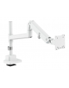 digitus Ramię biurkowe pojedyncze z zaciskiem i sprężyną gazową 1x LCD max. 57' 27kg, VESA: 75x75, 100x100, białe - nr 10