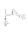 digitus Ramię biurkowe pojedyncze z zaciskiem i sprężyną gazową 1x LCD max. 57' 27kg, VESA: 75x75, 100x100, białe - nr 1