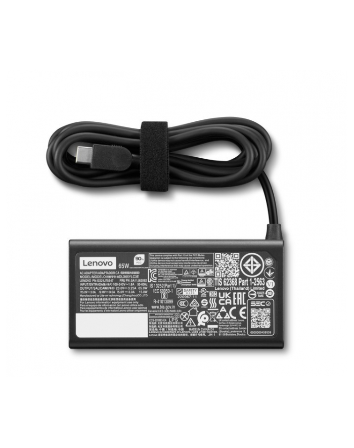 lenovo Adapter 65W Standard USB-C AC  Gen 2-EU1/Arabia/Indonesia/ROK 4X21S91187 główny