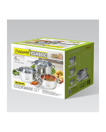 feel-maestro Komplet garnków 6 elementów MR-2020-6M