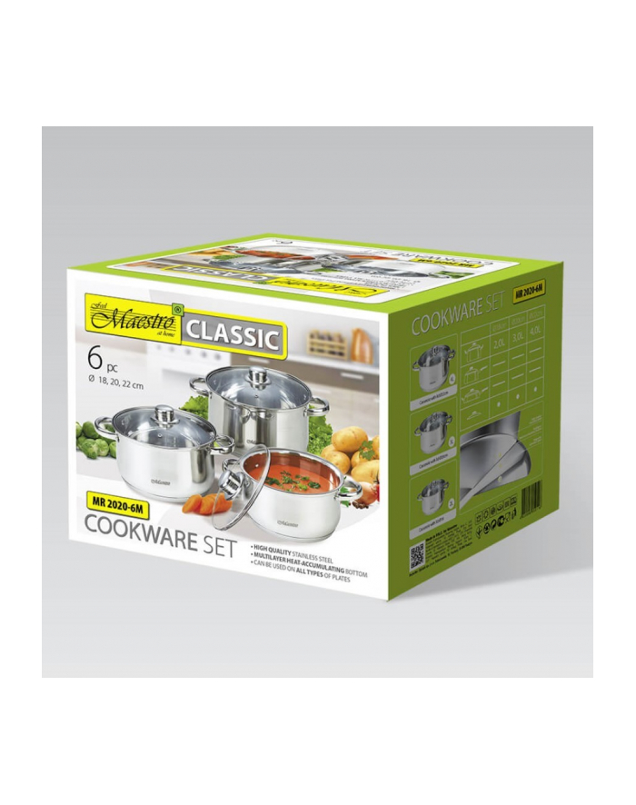 feel-maestro Komplet garnków 6 elementów MR-2020-6M główny