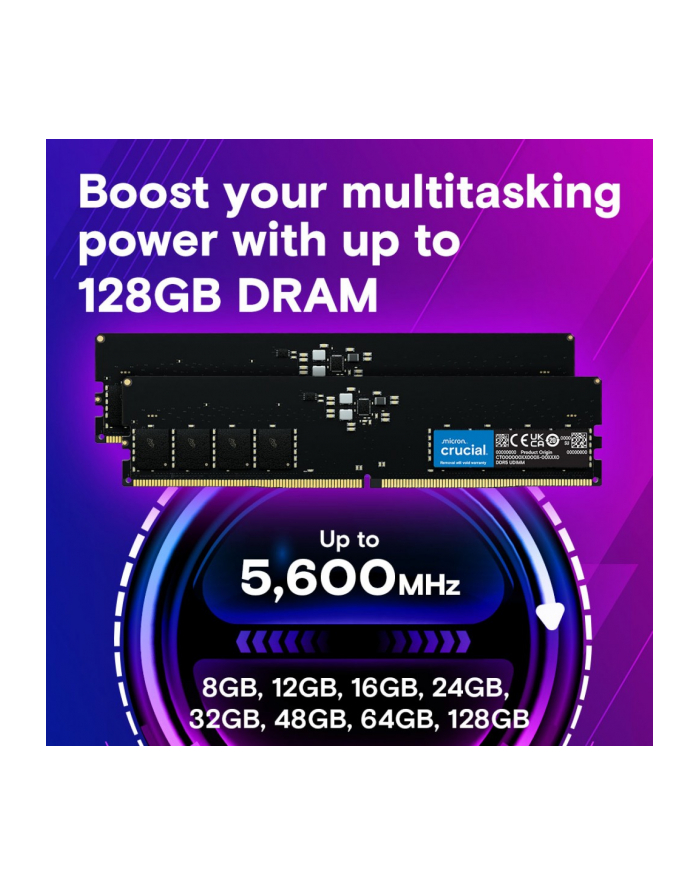 crucial Pamięć DDR5 32GB/5600 CL46 (16Gbit) Tray główny