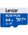 lexar Karta pamięci microSD 64GB C10 A1 U3 V10 100MB/s Blue Plus - nr 2