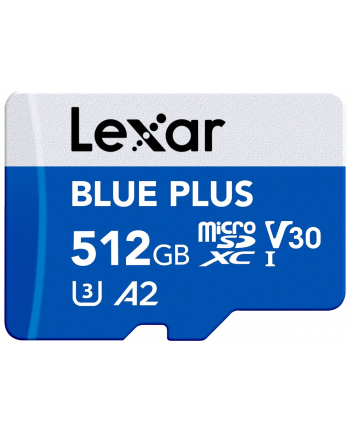 lexar Karta pamięci microSD 512GB C10 A2 U3 V30 170MB/s Blue Plus