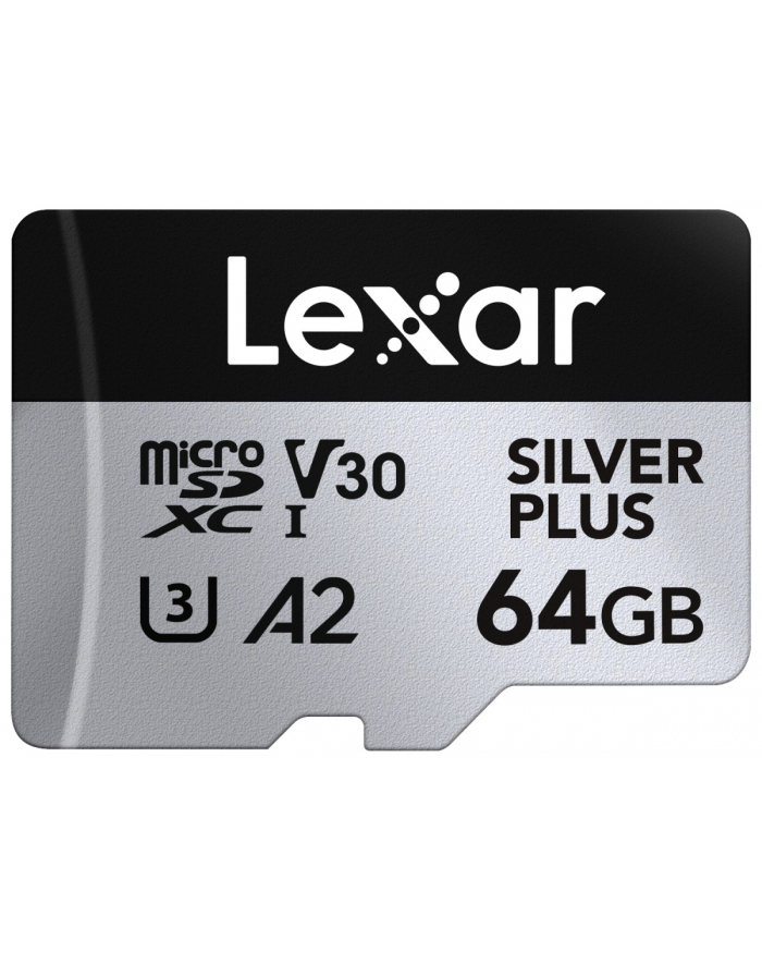 lexar Karta pamięci microSD 64GB C10 A2 U3 V30 205/100MB/s Silver Plus główny