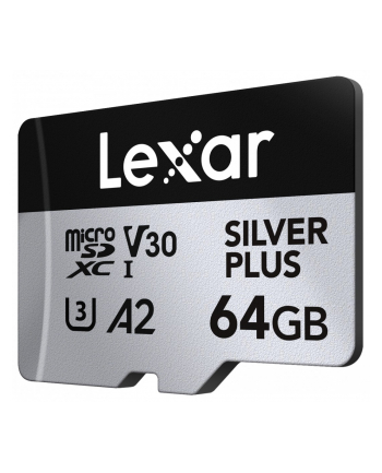 lexar Karta pamięci microSD 64GB C10 A2 U3 V30 205/100MB/s Silver Plus nr 2