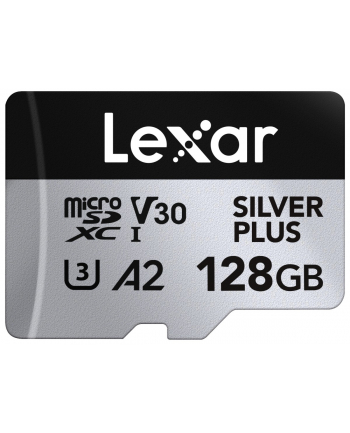 lexar Karta pamięci microSD 128GB C10 A2 U3 V30 205/150MB/s Silver Plus
