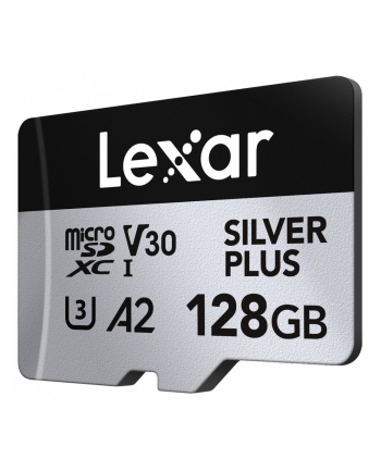 lexar Karta pamięci microSD 128GB C10 A2 U3 V30 205/150MB/s Silver Plus
