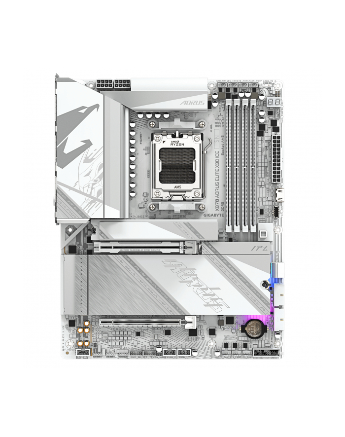gigabyte Płyta główna X870 AORUS ELITE X3D ICE AM5 4DDR5 HDMI ATX główny