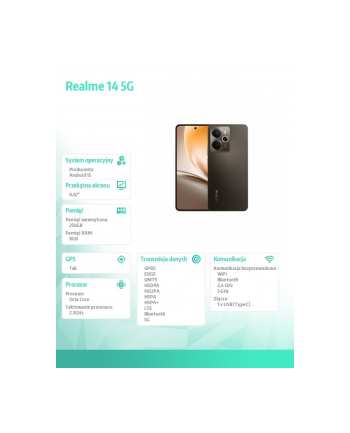 Smartfon Realme 14 5G 8/256GB Storm Titanium RMX5070