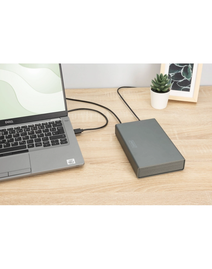 digitus Obudowa zewnętrzna USB 3.0 na dysk SSD/HDD 3.5' SATA III max. 16 TB z zasilaczem, aluminiowa główny