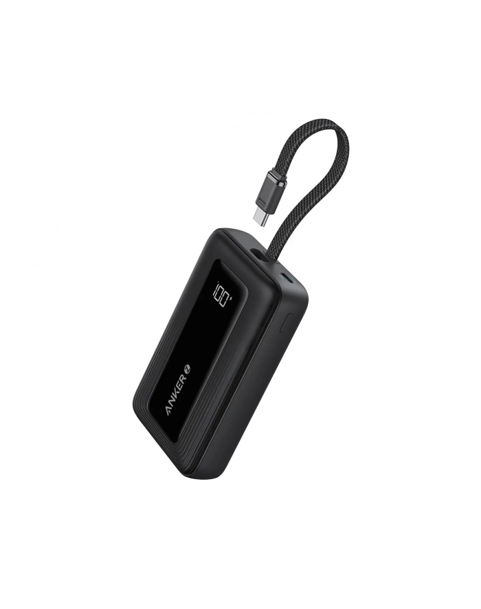anker Powerbank ZOLO 10000mAh 30W wbudowany kabel USB-C, czarny główny