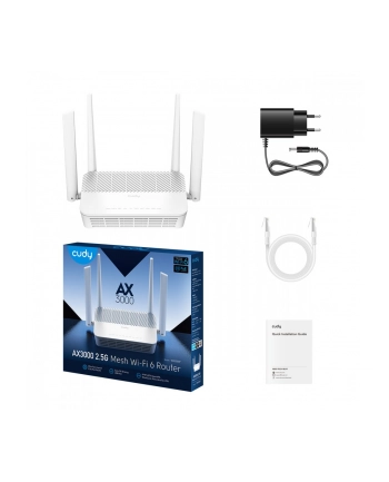 cudy Router AX3000 2.5G Wi-Fi 6 Mesh PoE Router