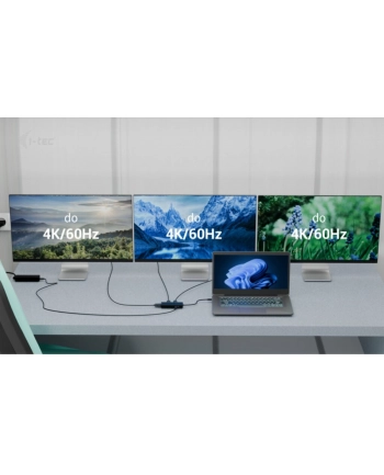 i-tec Stacja dokująca USB-C Triple 4K HDMI Video Adapter Power Delivery 100W