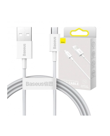 Baseus Kabel Usb Do Micro Superior Series, 2A, 1M (Biały) (Bsu2824Wht)
