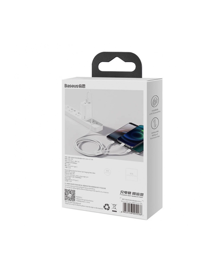 Baseus Szybkiego Ładowania Superior Data Usb Do M+L+C 3.5A 1Mwhite główny