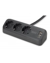 digitus Listwa zasilająca biurkowa, 3 gniazda Schuko, 2x USB-A (2x 12W), 1x USB-C (30W) z zaciskiem na blat, kabel 1,5m, czarna - nr 14