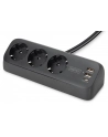 digitus Listwa zasilająca biurkowa, 3 gniazda Schuko, 2x USB-A (2x 12W), 1x USB-C (30W) z zaciskiem na blat, kabel 1,5m, czarna - nr 26