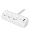 digitus Listwa zasilająca biurkowa, 3 gniazda Schuko, 2x USB-A (2x 12W), 1x USB-C (30W) z zaciskiem na blat, kabel 1,5m, biała - nr 12