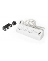 digitus Listwa zasilająca biurkowa, 3 gniazda Schuko, 2x USB-A (2x 12W), 1x USB-C (30W) z zaciskiem na blat, kabel 1,5m, biała - nr 27