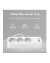 digitus Listwa zasilająca biurkowa, 3 gniazda Schuko, 2x USB-A (2x 12W), 1x USB-C (30W) z zaciskiem na blat, kabel 1,5m, biała - nr 7