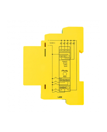 Shelly Sterownik Oświetlenia Led Na Szynę Din Rgbww Pro Wifi 5-Kanałów